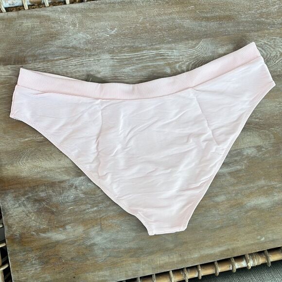 J Crew‎ Ribbed Cross Front Bikini Bottom Womens Size 3X Pink - Picture 5 of 7